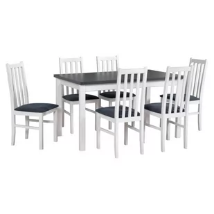 Zestaw stół i 6 krzeseł drewnianych ALBA 2 + BOS-10 - Stoły z krzesłami - miniaturka - grafika 1