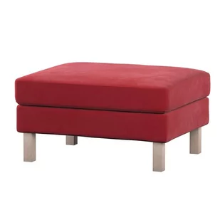 Dekoria pl pl Pokrowiec na podnóżek Karlstad intensywna czerwień 61 x 79 x 44 cm Velvet 622-704-15 - Pokrowce na meble - miniaturka - grafika 1