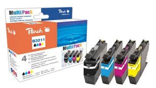 Peach PI500-273 nabój z tuszem 4 szt. Zamiennik Czarny, Cyjan, Purpurowy, Żółty - Tusze zamienniki - miniaturka - grafika 1