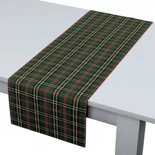 Dekoria pl pl Bieżnik prostokątny zielono czerwona kratka 40 × 130 cm Bristol 410-142-69 - Obrusy i serwetki - miniaturka - grafika 1