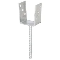 Kotwy - Wspornik słupa forma U stal żebrowana 91 x 104/4 - miniaturka - grafika 1