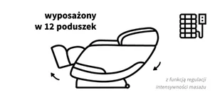 Sakura fotel masujący Comfort 806 brązowy - Akcesoria do masażu - miniaturka - grafika 19