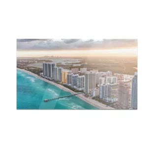 Szklana deska do krojenia HOMEPRINT Miasto Miami Beach 60x52 cm - Deski do krojenia - miniaturka - grafika 1