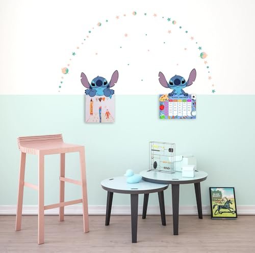 Komar Tatuaż ścienny - Stitch Dream - Rozmiar 50 x 70 cm - Disney, naklejka ścienna, pokój dziecięcy, naklejka