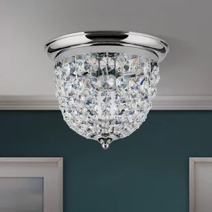 Lampa sufitowa Plafond, chrom/przezroczysta, Ø26cm - Lampy sufitowe - miniaturka - grafika 1