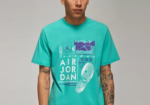 Nike Air Jordan Brand Graphic Crew 2 Tee Washed Teal - Koszulki męskie - miniaturka - grafika 1