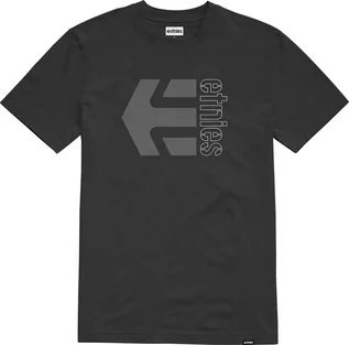 Koszulki męskie - t-shirt męski ETNIES CORP COMBO TEE Black/Charcoal - grafika 1