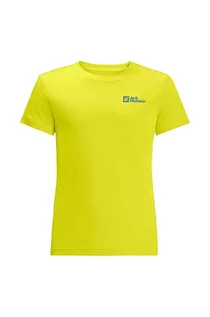 Koszulki dla dziewczynek - Jack Wolfskin t-shirt dziecięcy ACTIVE SOLID kolor żółty gładki - grafika 1