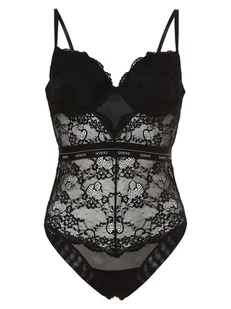 GUESS Damskie body Kobiety Sztuczne włókno czarny jednolity, S - Body - miniaturka - grafika 1