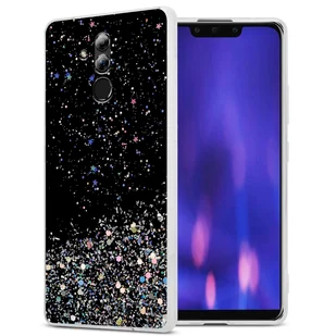 Etui Cadorabo do Huawei MATE 20 LITE pokrowiec ochronny w kolorze czarnym etui na telefon komórkowy etui z TPU etui brokatowe etui brokatowe - Etui i futerały do telefonów - miniaturka - grafika 1