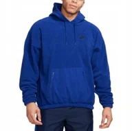 Bluzy męskie - Nike bluza z kapturem męska niebieska Club Fleece+ FB8388-455 r. L - miniaturka - grafika 1