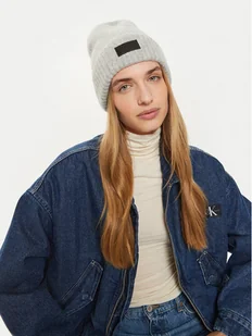 Calvin Klein Czapka K60K612594 Szary - Czapki damskie - miniaturka - grafika 1