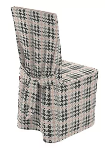 Dekoria Sukienka na krzesło różowo-czarna pepitka 45 × 94 cm Brooklyn 580-137-75 - Pokrowce na meble - miniaturka - grafika 1