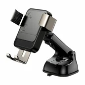 Uchwyty samochodowe do telefonów - Joyroom Joyroom bezprzewodowa ładowarka Qi 15 W grawitacyjny uchwyt samochodowy na kratkę wentylacyjną nawiew czarny (JR-ZS220) JR-ZS220 - miniaturka - grafika 1