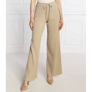Tommy Hilfiger Spodnie dzianinowe | Relaxed fit - Spodnie damskie - miniaturka - grafika 1