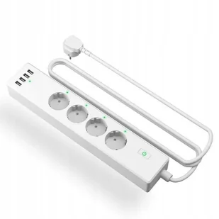 Meross Meross Listwa zasilania 4 gniazda + USB HomeKit MSS425FHK(EU) - Systemy inteligentnych domów - miniaturka - grafika 3