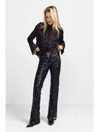 Spodnie damskie - Rich & Royal Spodnie w kolorze czarnym z cekinami - miniaturka - grafika 1