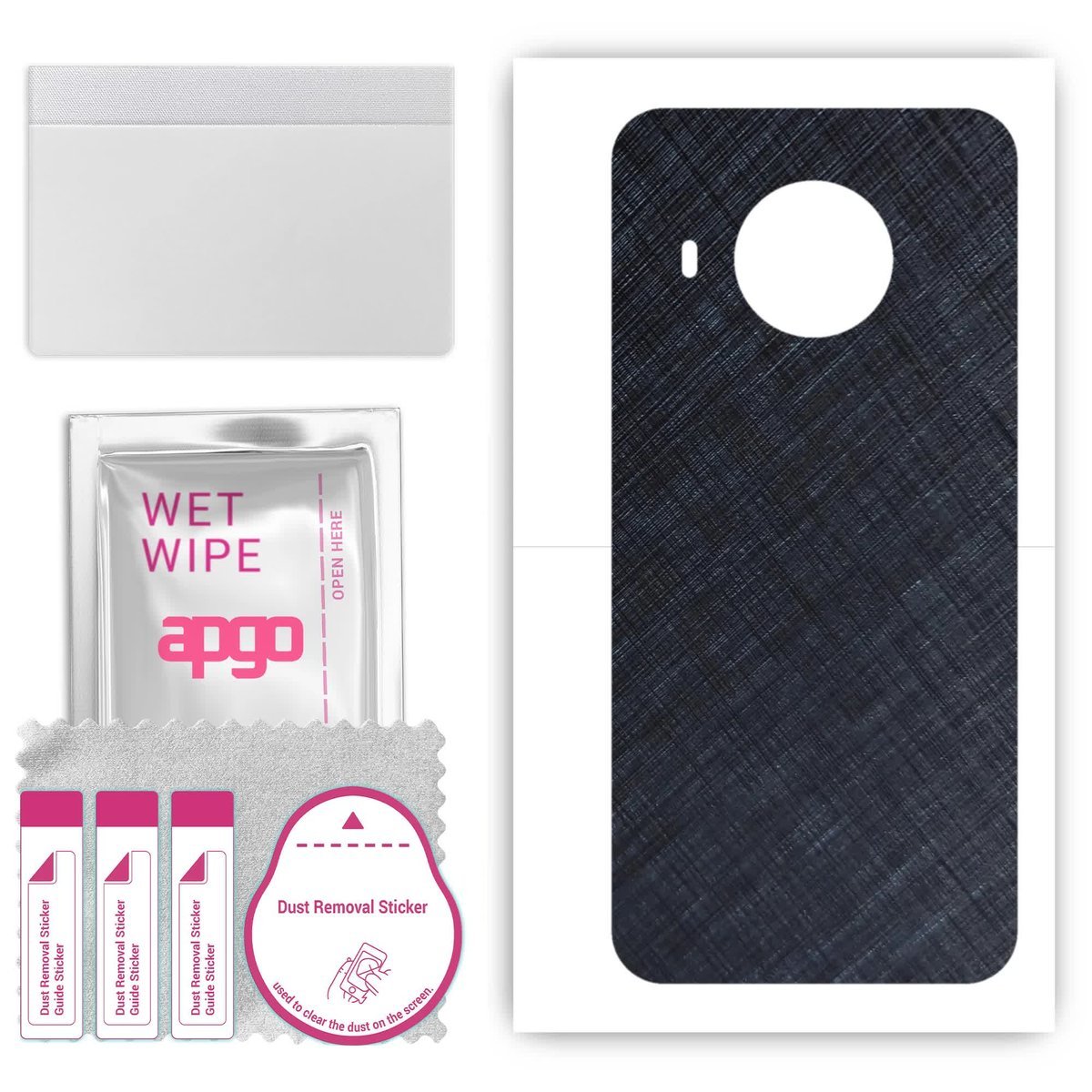 Folia naklejka skórka strukturalna na TYŁ do Nokia X100 - Tytan Niebieski - apgo SKINS