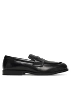Półbuty męskie - Calvin Klein Półbuty Ess Rubber Penny Loafer Pol Lth HM0HM02025 Czarny - miniaturka - grafika 1