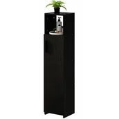 Szafki łazienkowe - Szafka łazienkowa wąska czarna nowoczesna 101cm - miniaturka - grafika 1