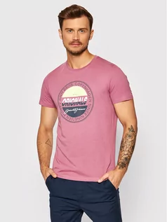 Koszulki męskie - Jones Jack T-Shirt Mason 12193852 Fioletowy Standard Fit - grafika 1