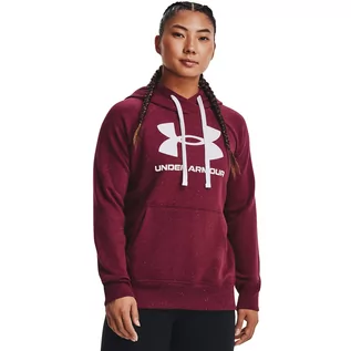 Bluzy sportowe damskie - Bluza damska Under Armour Rival Fleece Logo Hoodie - grafika 1