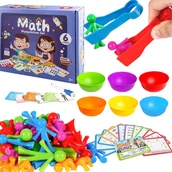 Zabawki interaktywne dla dzieci - Zestaw Edukacyjny Nauka Liczenia Figurki Montessori Karty Gra Zręcznościowa - miniaturka - grafika 1