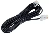 Kable komputerowe i do monitorów - No name Kabel telefoniczny 4-żyłowy RJ11 M-3m płaski czarny economy do ADSL modem KVTD0304A1 - miniaturka - grafika 1