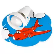 Lampy ścienne - Kinkiet do pokoju dziecięcego samolot - S205-Viba - miniaturka - grafika 1