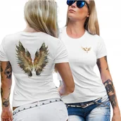 Koszulki i topy damskie - Koszulka damska Złote Skrzydła Anioła Wolności T-shirt damski - miniaturka - grafika 1
