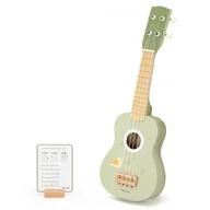 Instrumenty muzyczne dla dzieci - Viga Drewniane Ukulele Gitara Dla Dzieci Zielone Z Nutami - miniaturka - grafika 1