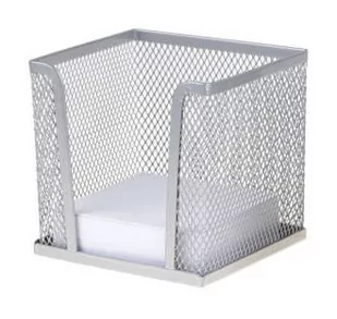 NET Pojemnik na karteczki siatka srebrny Z701 Net - Przyborniki na biurko - miniaturka - grafika 1