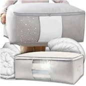 Pokrowce na ubrania - Pokrowiec na pościel pod łóżko pojemnik na ubrania torba miękki szary bardzo duży L /Items4now - miniaturka - grafika 1