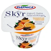 Kefiry, jogurty, maślanki - Piątnica Skyr jogurt typu islandzkiego pomarańcza z kawałkami czekolady 150 g - miniaturka - grafika 1