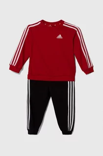 Dresy i komplety dla dziewczynek - adidas dres dziecięcy kolor czerwony - grafika 1