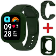 Akcesoria do smartwatchy - Pasek + etui Vanfone 2w1 do Xiaomi Redmi Watch 3 Active, khaki - miniaturka - grafika 1