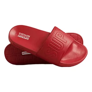Superdry Męskie klapki do basenu Code Core Vegan, Czerwone wysokie ryzyko, Small - Klapki i japonki męskie - miniaturka - grafika 1