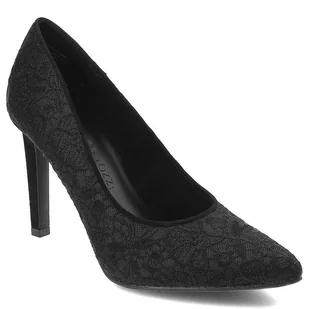 Czarne Czółenka Marco Tozzi Eleganckie Buty Na Obcasie - Czółenka - miniaturka - grafika 1
