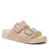 Klapki i japonki damskie - Klapki Melissa Melissa Cozy Slide Ad 33913 Beżowy - miniaturka - grafika 1