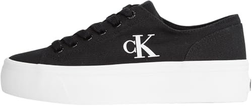 Calvin Klein Damska koszulka Vulc Flatform Low Cv Mg Yw0yw01763, Czarny Czarny Jasny Biały, 37 EU