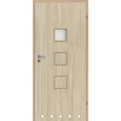 Drzwi wewnętrzne - Drzwi wewnętrzne łazienkowe Lea Bis dąb bursztynowy 90 prawe Classen - miniaturka - grafika 1