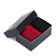 Skarpetki męskie - Męskie skarpetki - zestaw czarne+czerwone - miniaturka - grafika 1