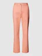 Spodnie damskie - Chinosy o kroju slim fit w jednolitym kolorze - miniaturka - grafika 1
