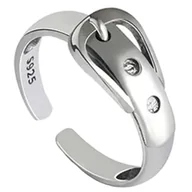 Pierścionki - Pierścionek Srebrny - PIERŚCIONEK PASEK - miniaturka - grafika 1