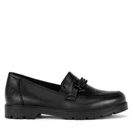 Mokasyny damskie - Mokasyny Rieker 45561-01 Czarny - miniaturka - grafika 1