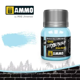 Ammo: DIO Drybrush - Medium Blue 40 ml - Akcesoria i części modelarskie - miniaturka - grafika 1