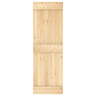Drzwi przesuwne z osprzętem, 70x210 cm, lite drewno sosnowe 8721012081796 - Drzwi wewnętrzne - miniaturka - grafika 5