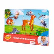 Zabawki interaktywne dla dzieci - Smily PLAY SPW83611 Układanka drewniana Leśne zwierzątka - miniaturka - grafika 1