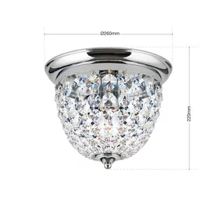 Lampa sufitowa Plafond, chrom/przezroczysta, Ø26cm - Lampy sufitowe - miniaturka - grafika 4
