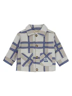 Bluzy i sweterki niemowlęce - Noppies Kurtka koszulowa w kolorze niebiesko-szarym - miniaturka - grafika 1